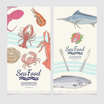 Sea food banner menu