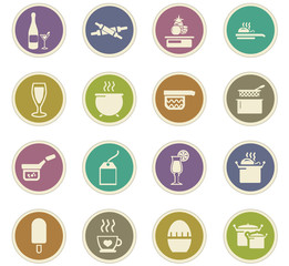 Food and kitchen icons set