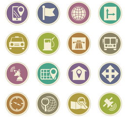 Navigation icon set