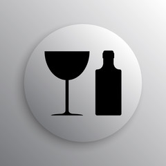 Bottle and glass icon