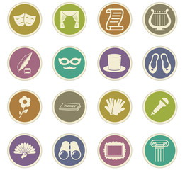 Theater icons set