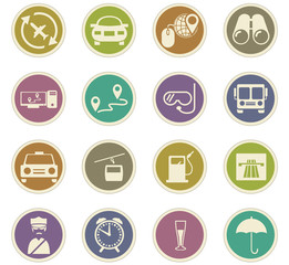 Travel icons set