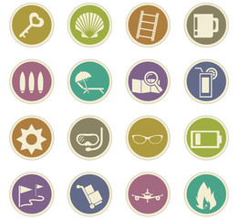 Travel icons set