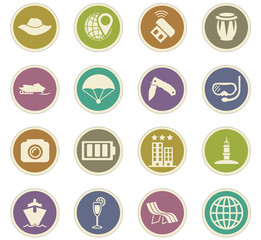 Travel icons set
