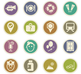 Travel icons set
