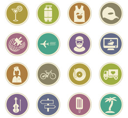 Travel icons set