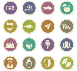 Travel icons set