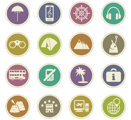 Travel icons set