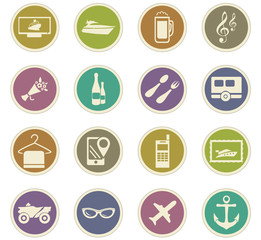 Travel icons set