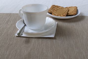 tea Cup and saucer with cookies