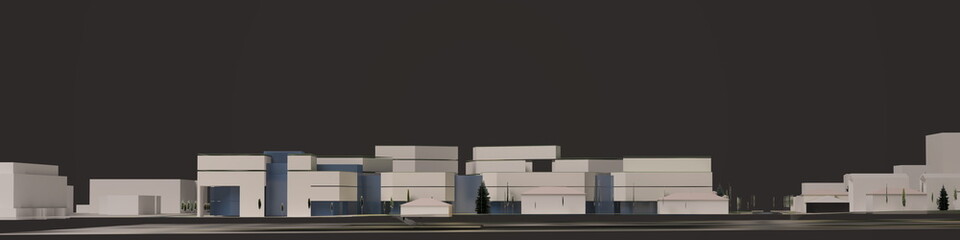 3D graphics of the urban environment. quarter