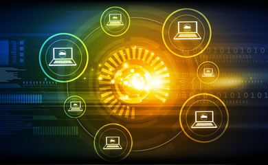 Computer Network and internet communication concept..