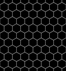 Vector modern seamless geometry pattern hexagon, black and white honeycomb abstract geometric background, subtle pillow print, monochrome retro texture, hipster fashion design
