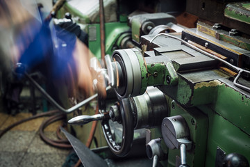 Fototapeta premium The old machine tool equipment