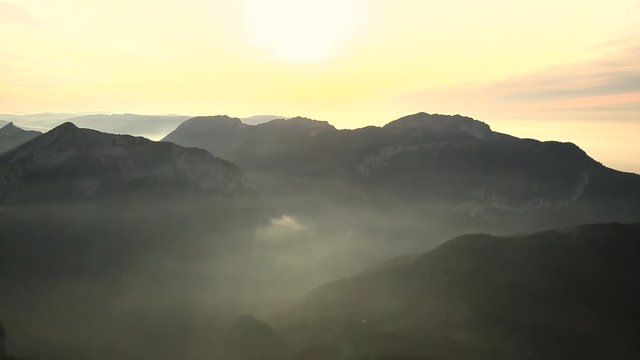 Coucher de soleil sur la Grande Sure (Chartreuse / Is&egrave;re)