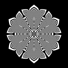 Black and White Abstract Striped Background. Abstract Design Element. Optical Art. Vector Illustration.