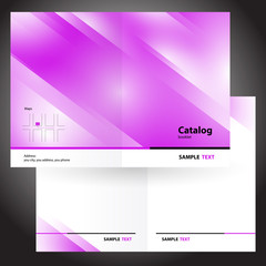 catalog booklet folder brochure colorful design vector pink
