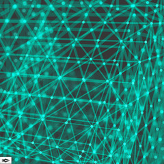 Network Abstract Background. 3d Technology Vector Illustration.