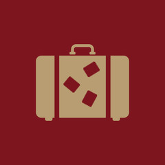 The suitcase icon. Luggage symbol. Flat