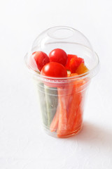 fresh vegetables for snack