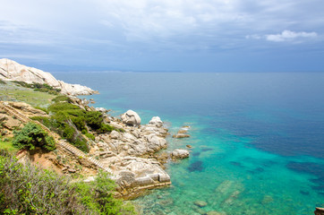 Fototapeta na wymiar Sardinia - Capo Testa - Beautiful coast