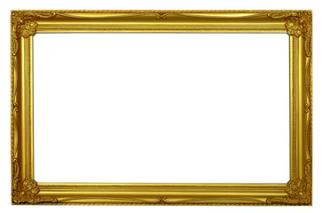 golden frame on white background