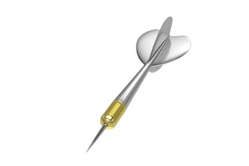 dart isolated on white. 3d rendering.