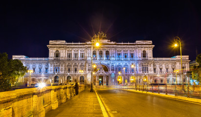 Palace of Justice in Rome at night