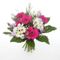 Flowers bunch made of gerber and chrysanthemum