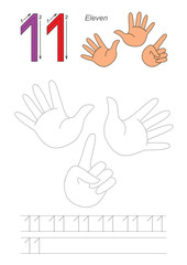 Trace game for figure Eleven