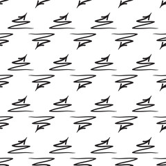 Vector arrows seamless pattern. Modern texture. Repeating endless abstract hand drawn background