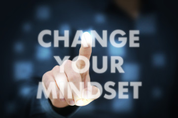 Businessman touching Change Your Mindset