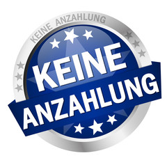 button with text Keine Anzahlung