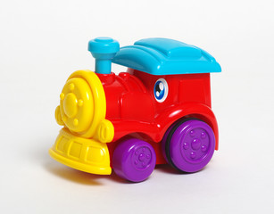 Fototapeta premium Toy car isolated on white