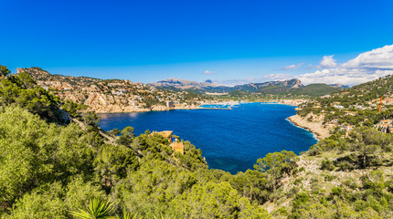 Fototapeta na wymiar Panorama view of Port Andratx Majorca Spain Balearic Islands