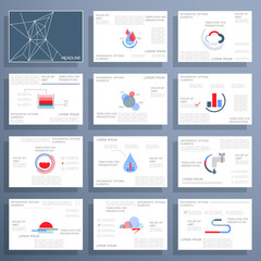 Set of business data visualization