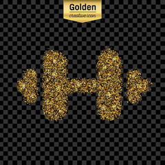 Gold glitter vector icon