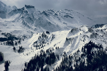 Fototapeta na wymiar snowy mountains