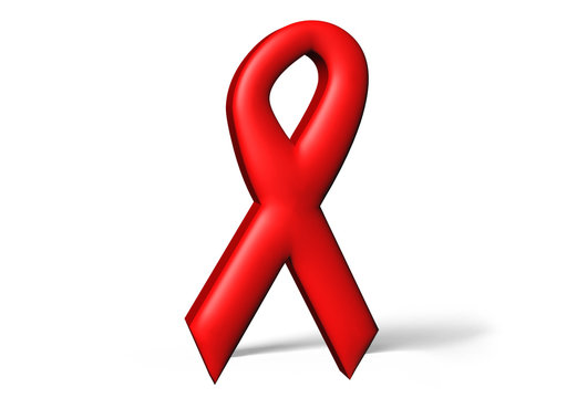 rote Aidsschleife (red ribbon)