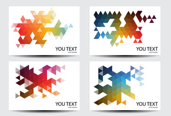 Vector abstract polygonal backgrounds collection