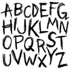 hand sketch doodle font set
