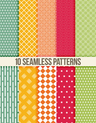 seamless patterns set. Vector