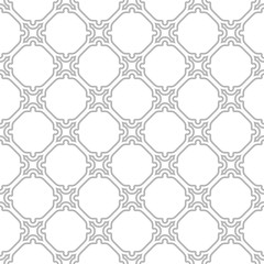 Geometric ornament with light silver elements. Seamless pattern for wallpapers and backgrounds