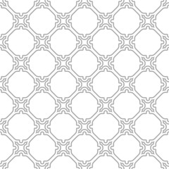 Geometric ornament with light silver elements. Seamless pattern for wallpapers and backgrounds