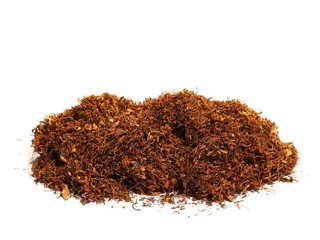 pile tobacco isolated on white background