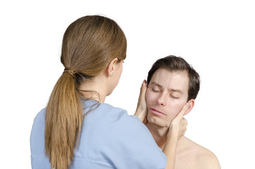Cervical manipulation with rotation