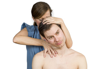 Cervical manipulation with axial compression