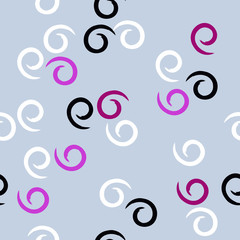 Obraz premium Cute vector geometric seamless pattern. Brush strokes, swirl. Hand drawn grunge texture. Abstract forms. Endless texture can be used for printing onto fabric or paper