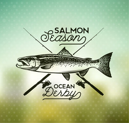 Vintage Salmon fishing emblems