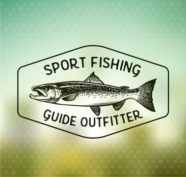 Vintage Salmon fishing emblems